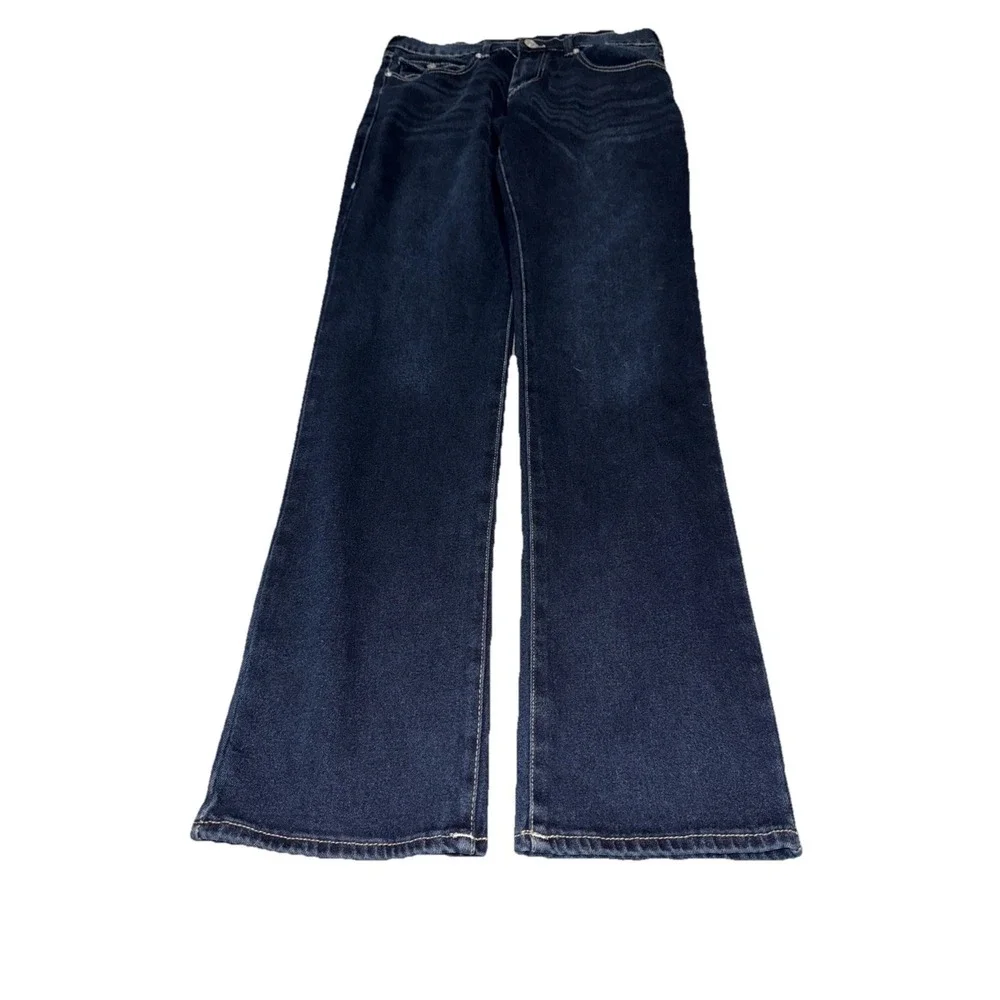 True Religion Ricky Big T Snap Flap Relaxed Straight Sz 31 X 34 Mens Dark Wash
